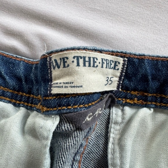 Free People We The Free Curvy Vintage High Rise Flare Jeans Sz 35 - Picture 3 of 7